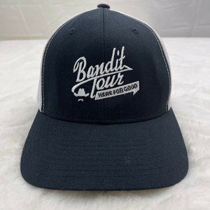 Bandit Tour Here For Good Snapback Meshback Cap Hat Black White